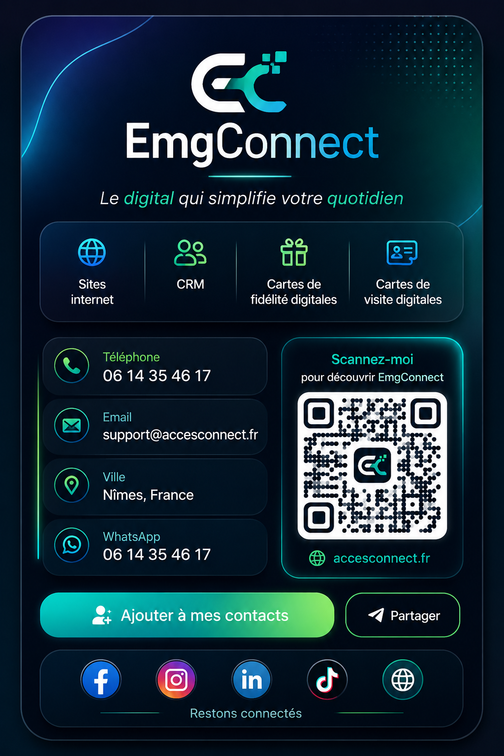 Carte de visite digitale — AccessConnect